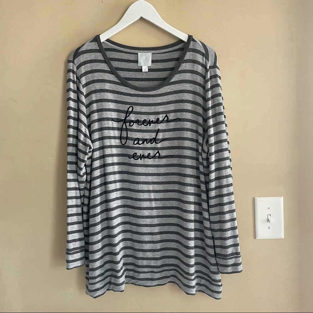 Sunday long sleeve top (1x)